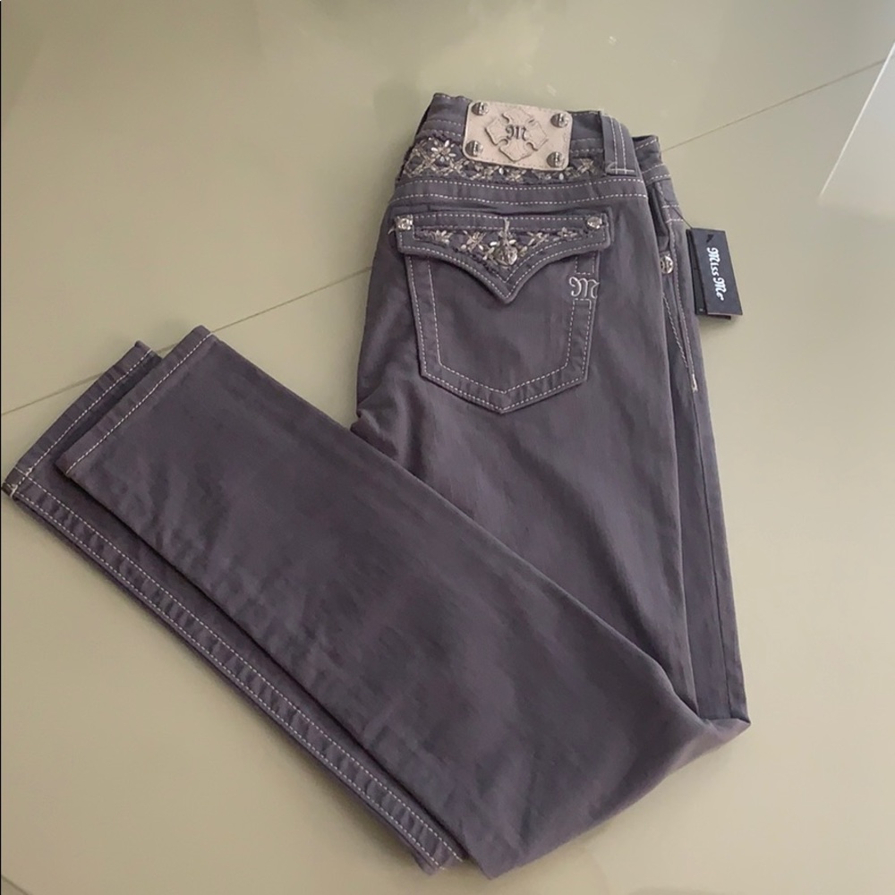 Gray Miss Me Jeans